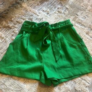 Umgee Vibrant Green High Waist Women's Shorts